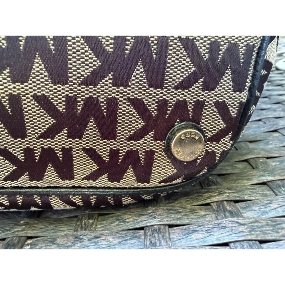Michael Kors Signature Jacquard Tote Bag - Black & Beige